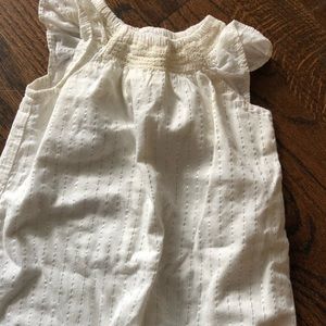 Baby Gap 0-3 month cream and silver 1 piece